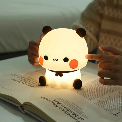 Panda Pat Led Night Light Bubu And Dudu Cute Animal Cartoon Lamp