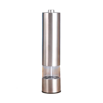 Electric Salt Pepper Grinder Set One Handed Operation Stainless Steel