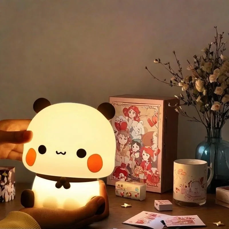 Panda Pat Led Night Light Bubu And Dudu Cute Animal Cartoon Lamp